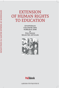 Extension Of Human Rights To Education – PoliTeknik